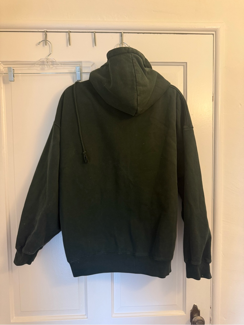Brandy Melville Forest Green Oversized Zip Hoodie - Picture 3 of 3